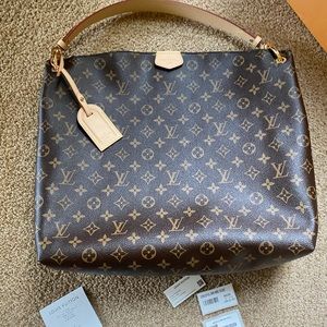 Brand New AUTHENTIC LOUIS VUITTON GRACEFUL MM BEIGE $1890 bought 6/24/22